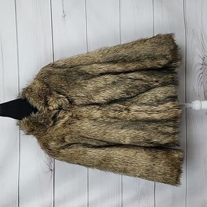 Kathy Ireland Vintage Women's Size XL Vegan Fur Jacket Coat EUC